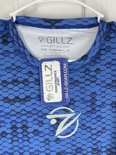Gillz Fishing (Mens Size Large) Blue Performance Shirt Long Sleeve UV Protection - Picture 4 of 8