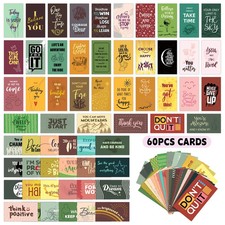 Daily Affirmation Cards 60 Pack Positive Motivational Inspirational Mini Note Ca