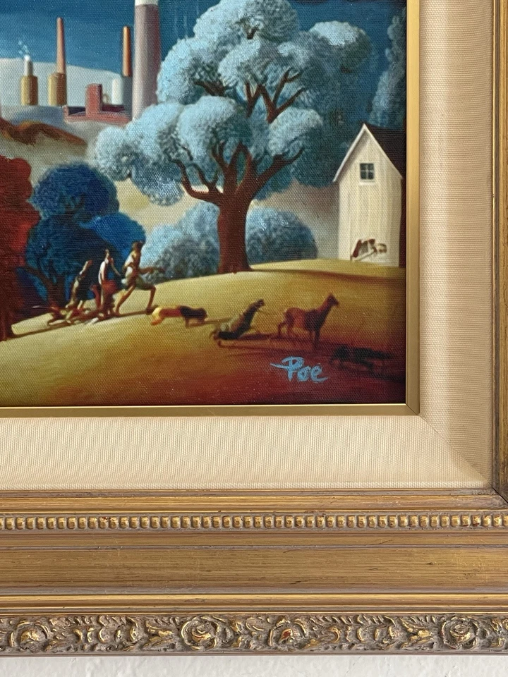 Lucien Poe – Original Oil Painting on Canvas (2024) - Gallery Brushed Gold Frame - Image 3 of 3