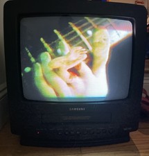 Samsung CXE1331 13" CRT TV/VCR Vintage 1996   Retro Gaming   VCR Not Working