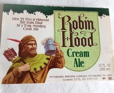 Robin Hood Ale Beer Label Pittsburgh Pennsylvania Brewing