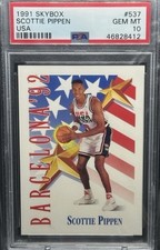 1991 SKYBOX #537 SCOTTIE PIPPEN HOF USA DREAM TEAM PSA 10