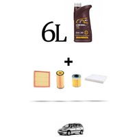 Hoffcar Servicekit 4 Filter Und 6L ÖL FüR Opel Zafira A 2.0 DTI 60KW Ab 199