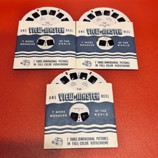 3 Vintage View-Master Reels Movie Stars Reels 740, 741, 742