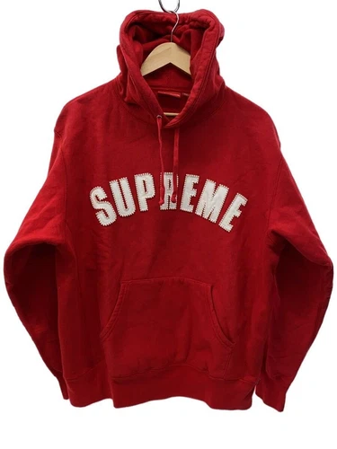Felpa Supreme con cappuccio M cotone ROSSO usata