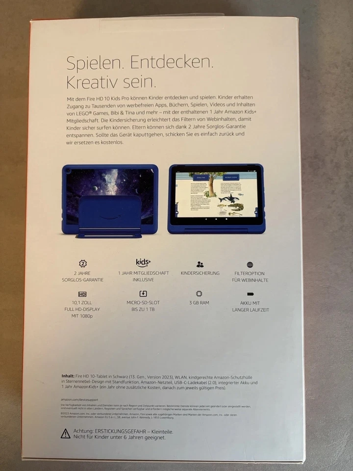 Amazon Fire HD10 Kids Pro in OVP mit 1 Jahr Garantie Sternennebel 2023 13.Gen. - Bild 3 von 4