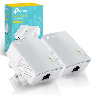 TP-Link TL-PA4010 KIT AV600 Powerline Adapter Mbps|2 schnelle Ports, weiß 