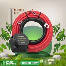 Dual Battery Isolator Kit 12V 140A IP67 Waterproof VSR Smart Car Charger for Aut