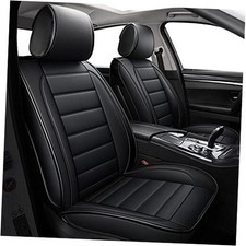 Leather Car Seat Covers, Waterproof Faux Leatherette Cushion Cover Black Full