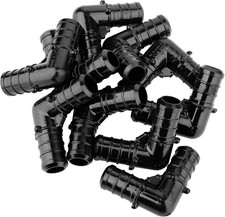 10-Pack Poly PPSU Barb Crimp Pex Fitting 1/2" X 1/2" 90 Degree Elbow, AS