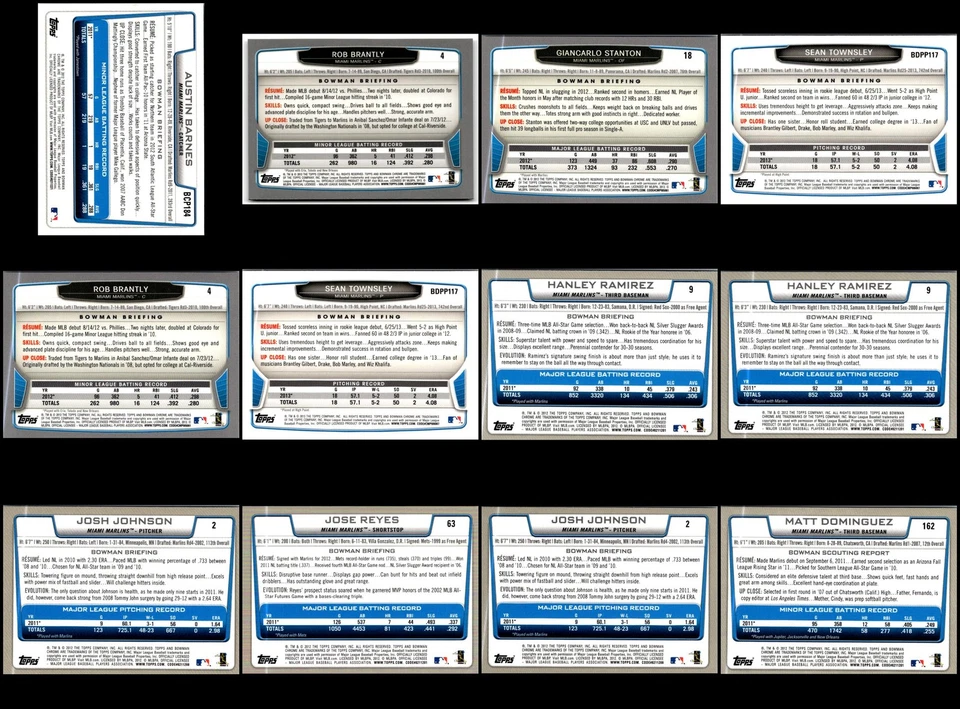 Lote de tarjetas Bowman Chrome Miami Marlins (33) - GOING, GOING... ¡CASI DESAPARECIDO! NO... Foto 4 de 4