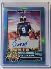 2025 CAM COLEMAN RC AUTO Card Sp #1/3 Football Nation Autograph Rookie Refractor. rookie card picture