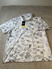 New Under Armour 2XL Floral Short Sleeve Golf Shirt