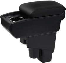 Armrest Box for Honda Fit Jazz 2002-2007 Double-Layer w/ Cup Holder 6 USB Ports