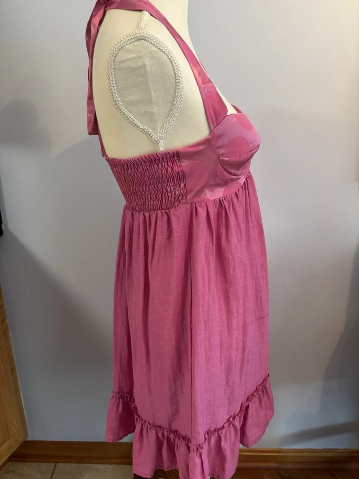 Sujetador Johnny Martin Sundress Rayón Incorporado Rosa Caliente Espalda Elástica Usado en Excelente Condición Talla 5 Foto 4 de 4