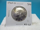 1964-D KENNEDY Fifty Cent Half Dollar Coin 90% Silver /Mint State 67 (B)