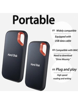 external hard drive 4tb High Speed Capacity Solid State Usb3.2 Laptop Mac And PC