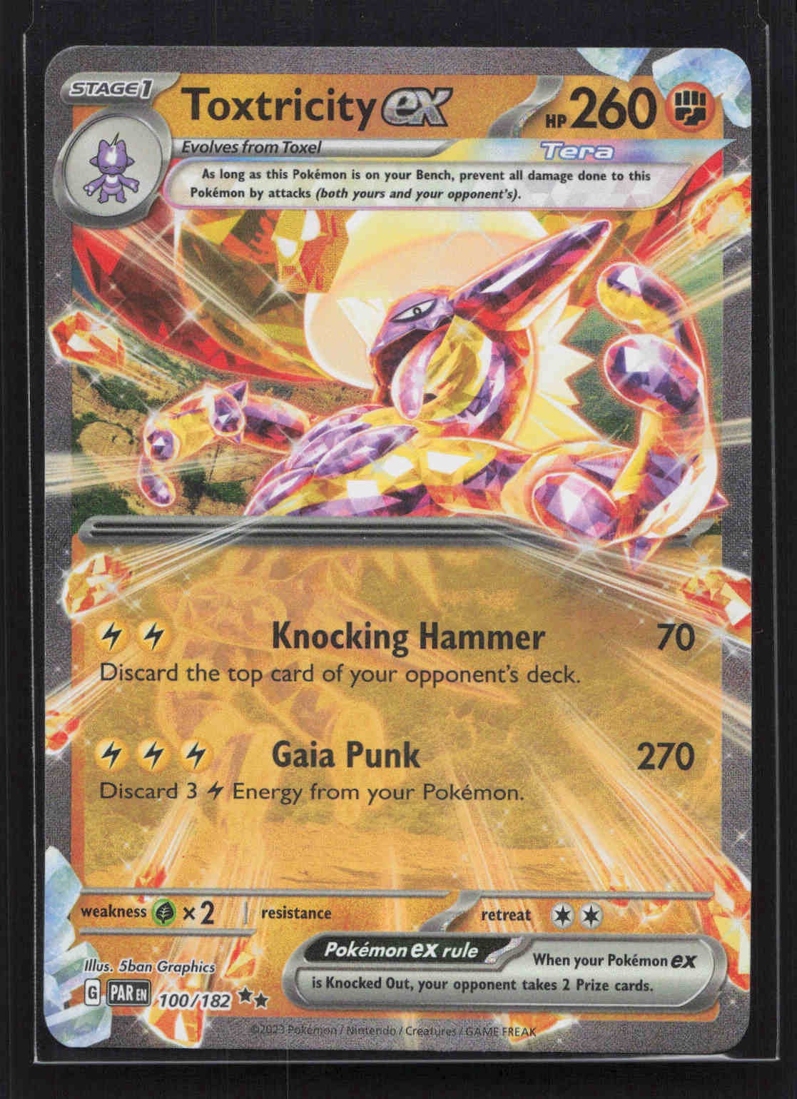 Toxtricity ex Double Rare SV04: Paradox Rift 100/182 NM