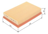 Luftfilter Bosch 1 457 433 090 FüR Oe 1444 Fh - 1444 Vw - 1444 Vw - 1444 W2