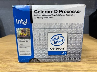 Intel Celeron D Processor 335 with Fan in Box 2.80Ghz 533 Mhz FSB 256 KB L2 Used