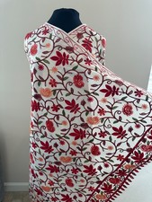 Allover Embroidered Shawl, Brand KT, Material: 100 Acrylic,Dimensions:40"x80"