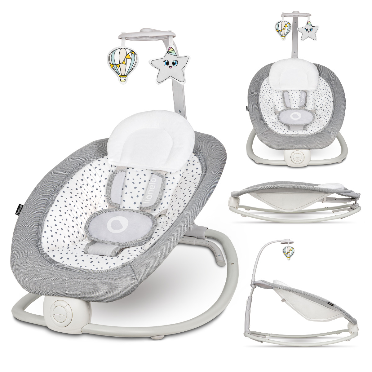 Babywippe Babyschaukel Pascal Grey Dove Schaukelwippe Vibrationen5 Melodien 