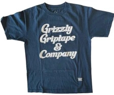 Grizzly Griptape T Shirt Mens Medium Navy Blue Casual Skateboarding Unisex