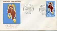 FDC / PREMIER JOUR DU CENTRAFRICAINE ASSOCIATION ECONOMIQUE EUROPE AFRIQUE 1963