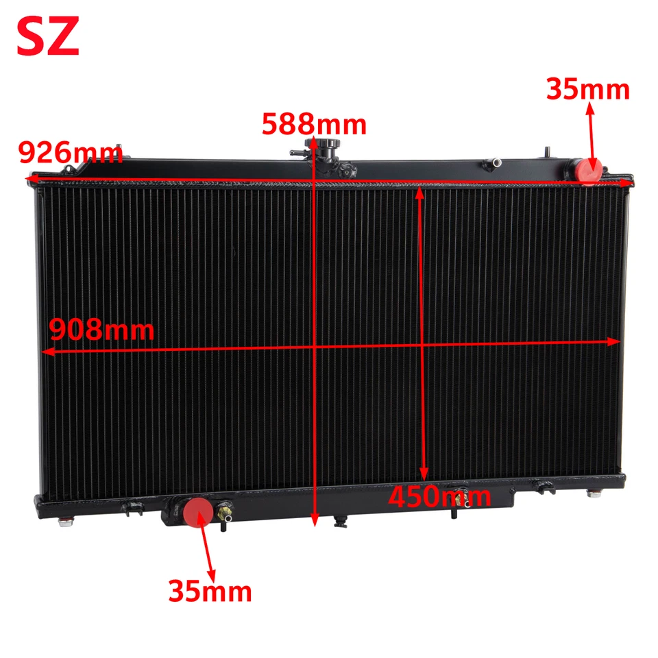 3 Rows Radiator For Nissan Patrol GU Y61 TD42 2.8 3.0L 4.2L Diesel ZD30 CR RD28 - image 2 of 4