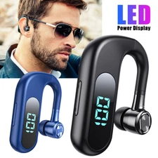 Luxury Bluetooth Headset Hands-free Call Wireless Earphone LED Power Display