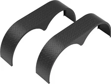 2Pcs Heavy Duty Painted Steel Diamond Tread Plate Fenders Fit for 13"-15" Tires