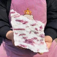 9.24LB Natural Red Tourmaline Quartz Crystal Cluster Mineral Specimen 632