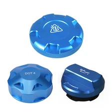 Brake Fluid Cap & Oil Filler Cap & Coolant Reservoir Cap For VW For Audi - Blue