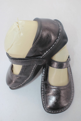 ★Belle★ Alegria Belle Pewter Crinkle Size 38 US 8-8.5 Leather Comfort