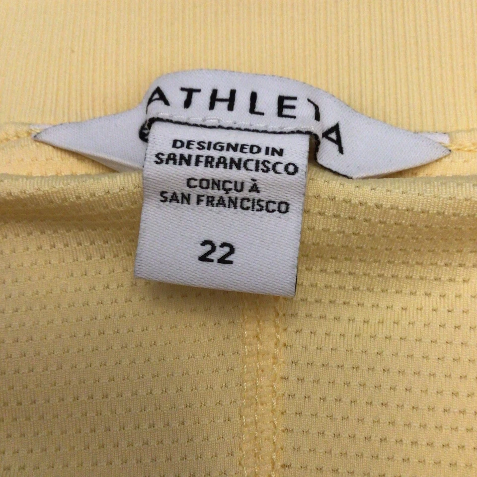 Nuevo sin etiquetas Athleta Skort 18” Amarillo Talla 22 Plus Golf Tenis Bolsillos Elásticos Foto 3 de 4