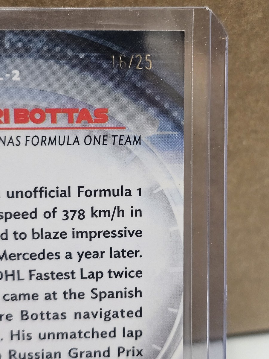 2021 Topps Chrome Formula 1 Red Liners Orange #RL2 Valtteri