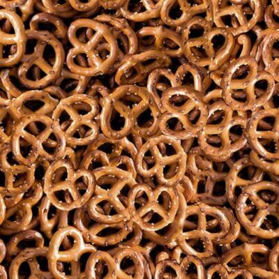 Ale House Beer Pretzels Brown Tossed Cotton Quilting Fabric 1/2 YARD