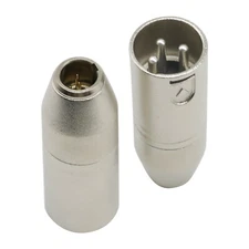 2PC TA4F 4Pin Male to XLR 3Pin Male adapter converter For Shure Microphone