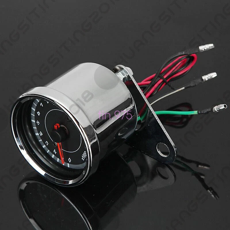 Universal Motorcycle LED Night Light Backlight Gauge Tacho Tachometer 13000RPM - Image 4 of 4