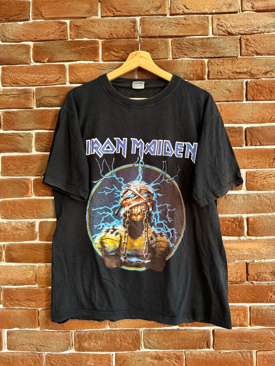 Vintage 90s Iron Maiden Powerslave Washed Heavy Metal Band Tshirt