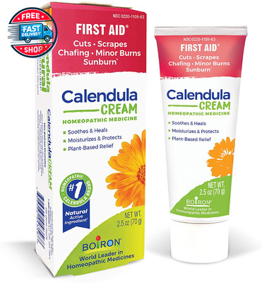 Calendula Cream for First Aid, Minor Burns, Cuts, Scrapes, Insect Bits and Sunb