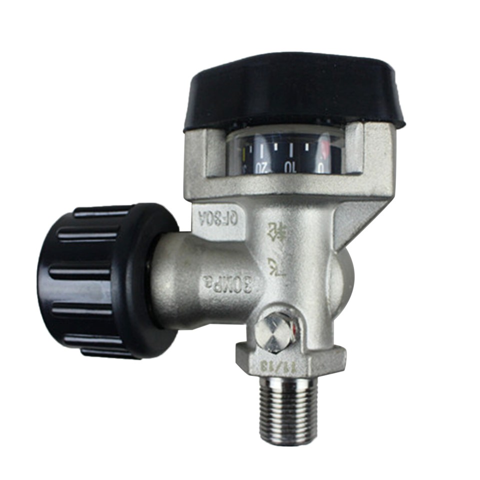 Carbon Fiber Valve Gauge SCBA PCP Paintball Air Tank Valve M18x1.5 NEW