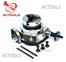 NEW 3"/75mm Tilting Rotary Table With 65 mm Mini Lathe Chuck For Milling Machine