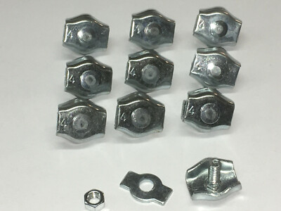 10 Stück Drahtseilklemmen Simplex 4 mm  (M9011)
