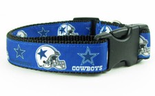 Dallas Cowboys dog collar handmade adjustable buckle collar football 1" wide 