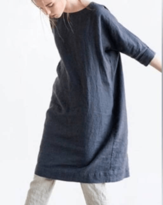 Not Perfect Linen January shift dress in black sz Small | eBay
