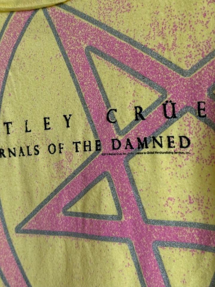 Camiseta Motley Crue Niñas Talla 6 de Chaser Brand 80's Heavy Metal Tee Foto 3 de 4