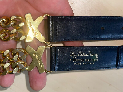 Vintage Paloma Picasso belt. Navy and gold. 3x Paloma Picasso Belt | eBay main image 2