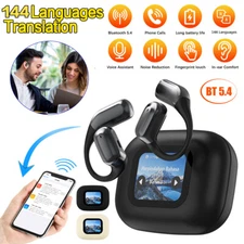 2024 Bluetooth AI Translator Earbuds 144+ Language Real-Time Translate Earphones