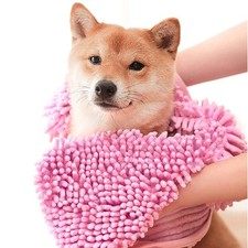 Dog Towel - Microfiber Super Shammy with Hand Pockets, Ultra Absorbent Quick ...